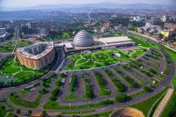 Veduta aerea del Kigali Convention Centre, Ruanda