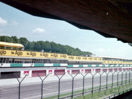 Il rettilineo dei box dell'Autodromo Enzo e Dino Ferrari di Imola